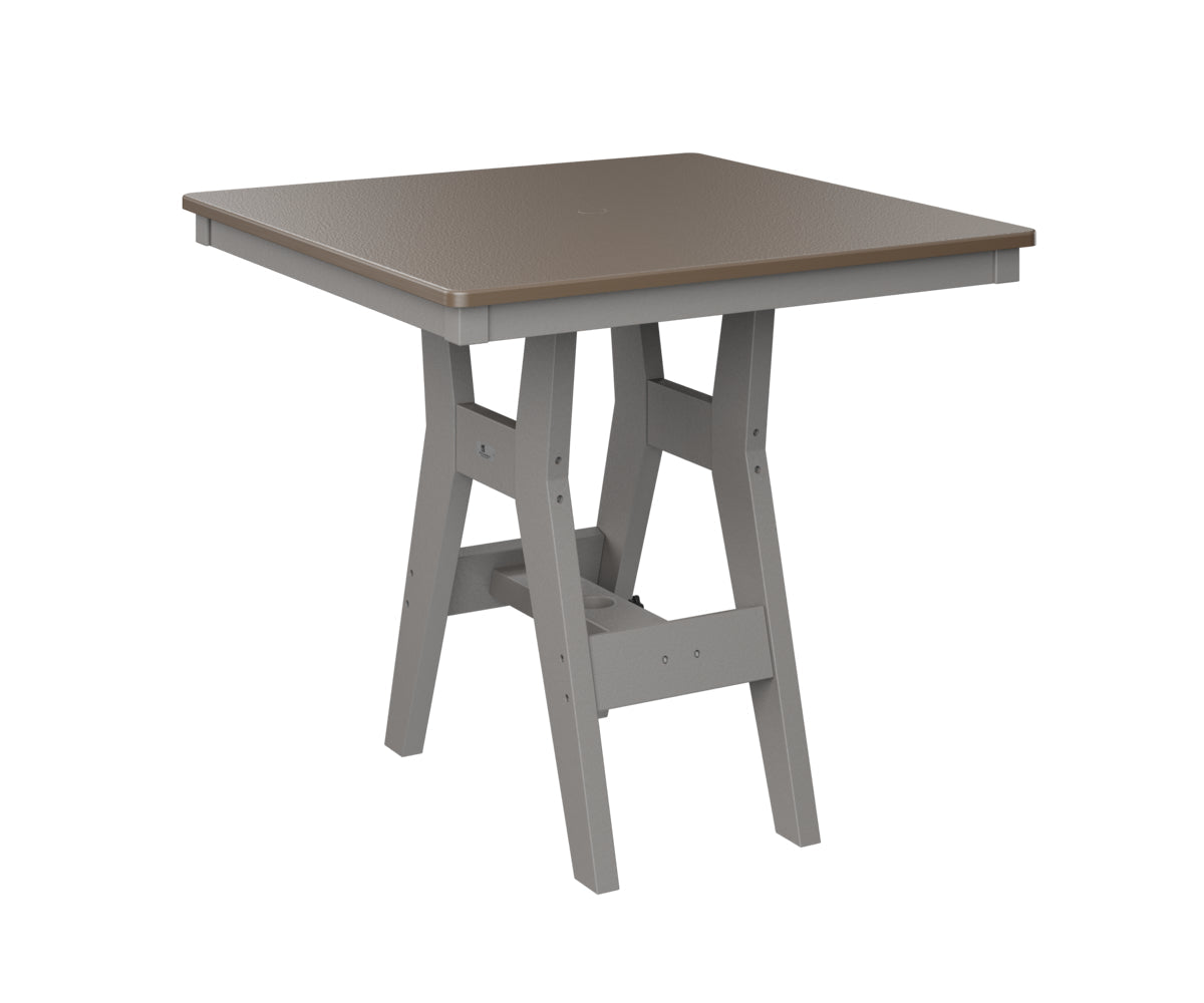 Berlin Gardens Harbor Bar Tables 33" Square Bar Table with Hammered Top