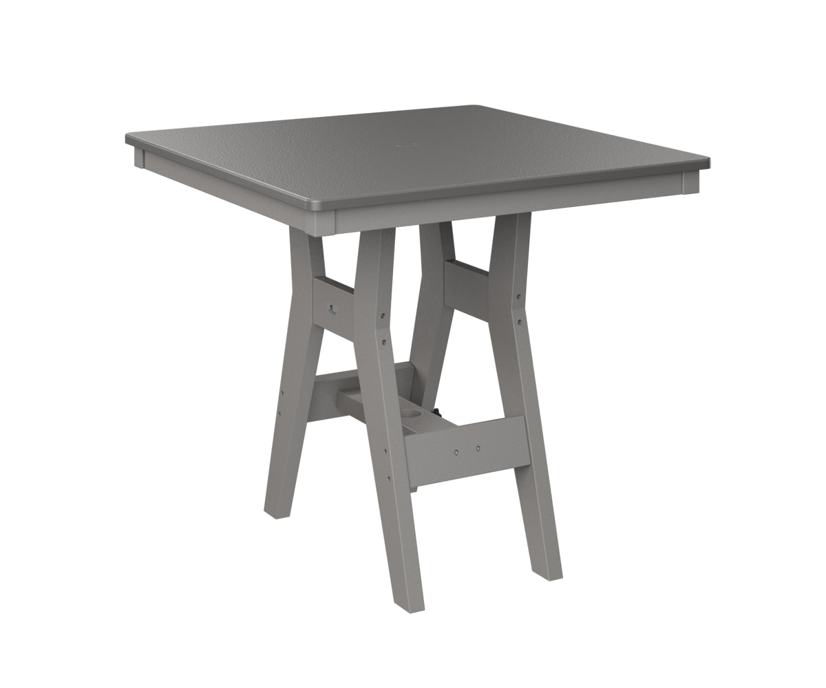 Berlin Gardens Harbor Bar Tables 33" Square Bar Table with Hammered Top