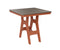 Berlin Gardens Harbor Bar Tables 33" Square Bar Table with Hammered Top