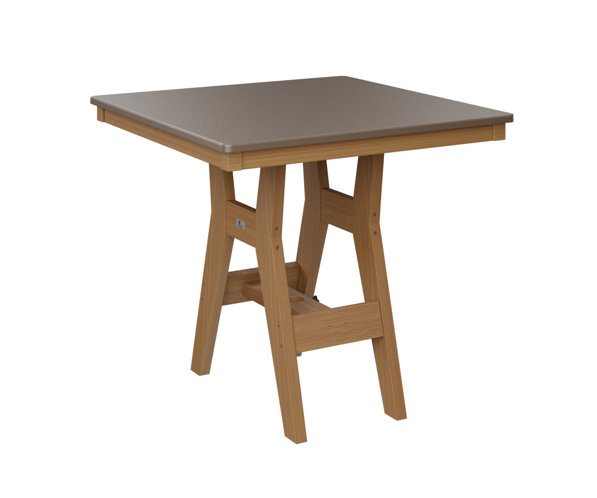 Berlin Gardens Harbor Bar Tables 33" Square Bar Table with Hammered Top