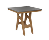 Berlin Gardens Harbor Bar Tables 33" Square Bar Table with Hammered Top