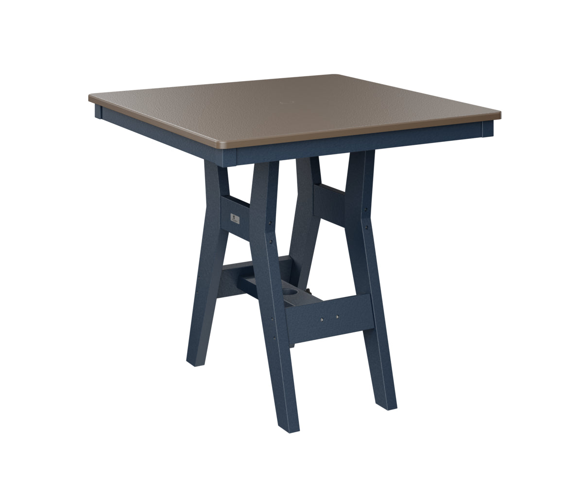 Berlin Gardens Harbor Bar Tables 33" Square Bar Table with Hammered Top