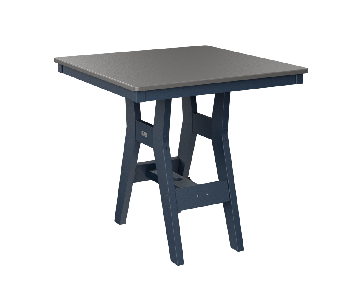 Berlin Gardens Harbor Bar Tables 33" Square Bar Table with Hammered Top