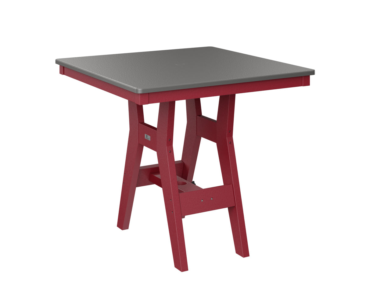 Berlin Gardens Harbor Bar Tables 33" Square Bar Table with Hammered Top