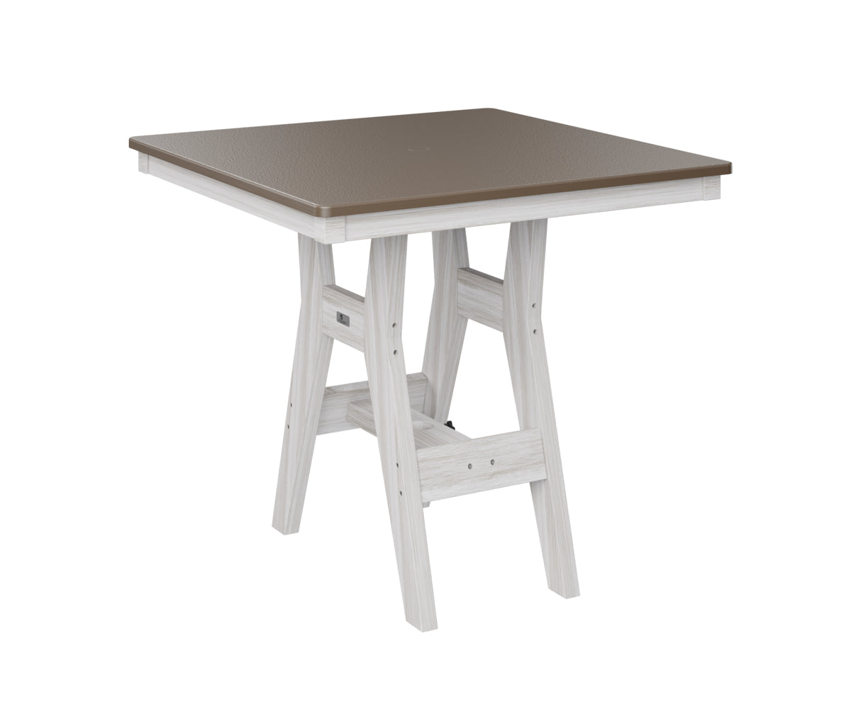 Berlin Gardens Harbor Bar Tables 33" Square Bar Table with Hammered Top