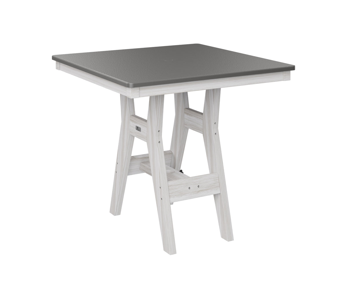 Berlin Gardens Harbor Bar Tables 33" Square Bar Table with Hammered Top