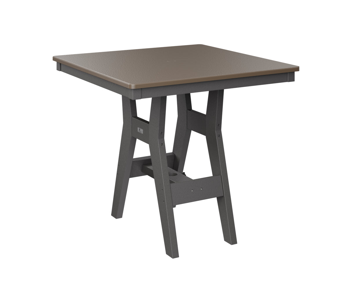 Berlin Gardens Harbor Bar Tables 33" Square Bar Table with Hammered Top