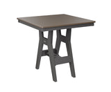 Berlin Gardens Harbor Bar Tables 33" Square Bar Table with Hammered Top