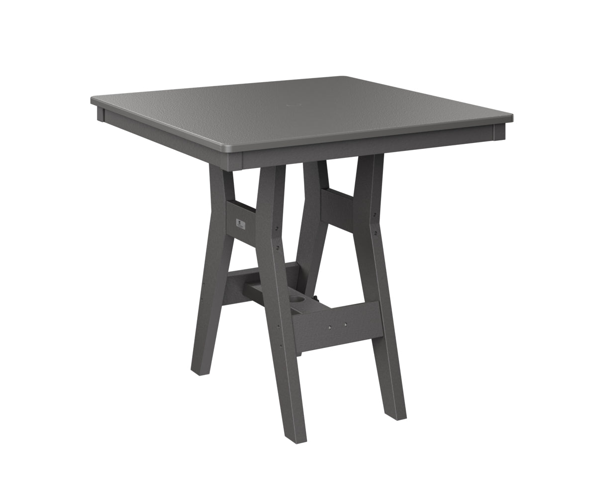 Berlin Gardens Harbor Bar Tables 33" Square Bar Table with Hammered Top