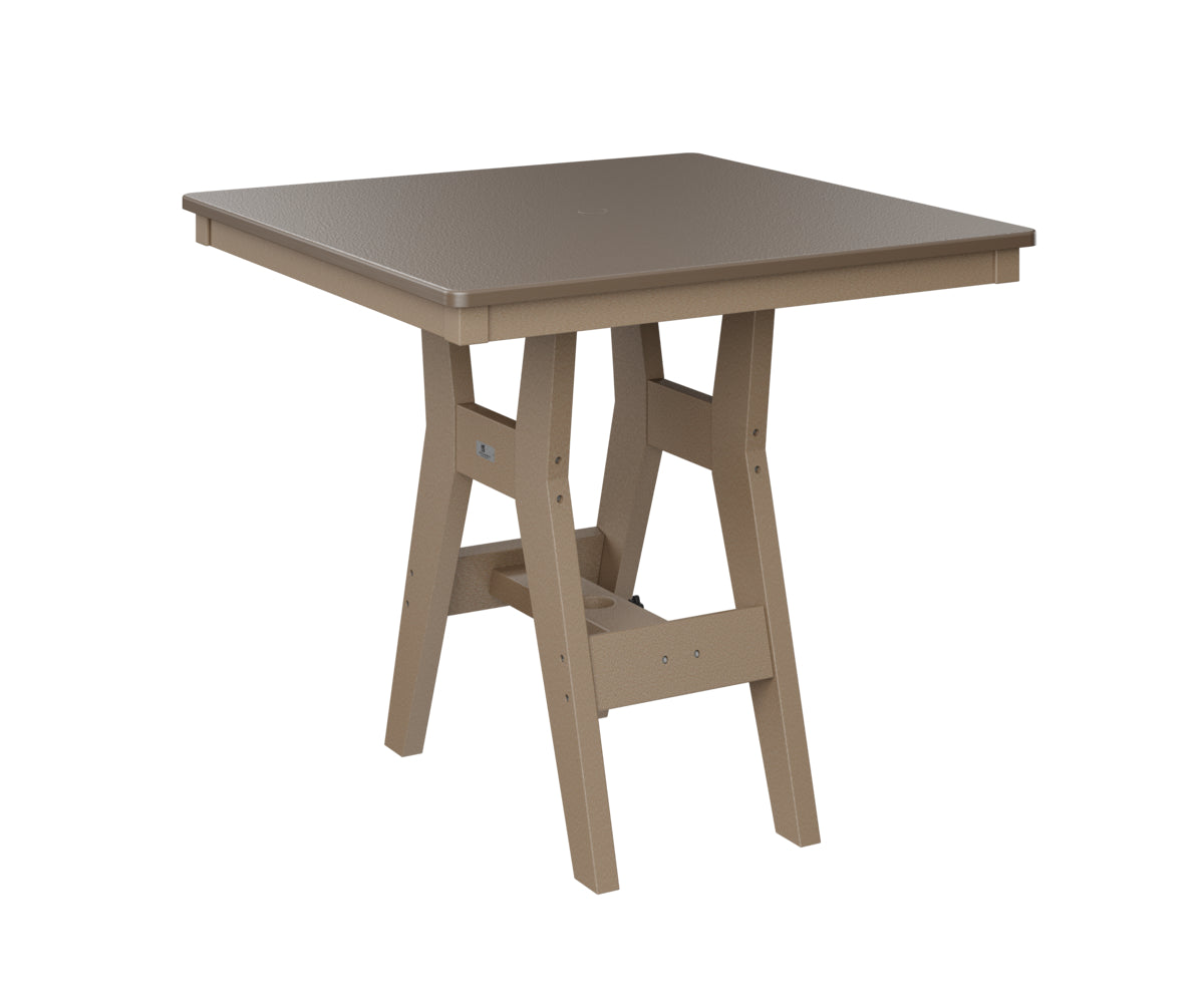 Berlin Gardens Harbor Bar Tables 33" Square Bar Table with Hammered Top