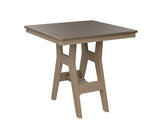 Berlin Gardens Harbor Bar Tables 33" Square Bar Table with Hammered Top