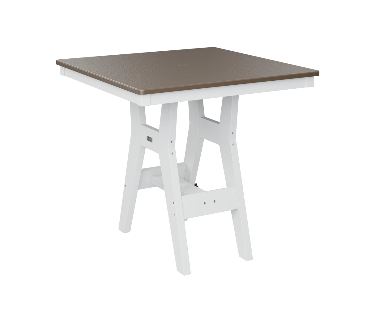 Berlin Gardens Harbor Bar Tables 33" Square Bar Table with Hammered Top