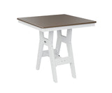 Berlin Gardens Harbor Bar Tables 33" Square Bar Table with Hammered Top