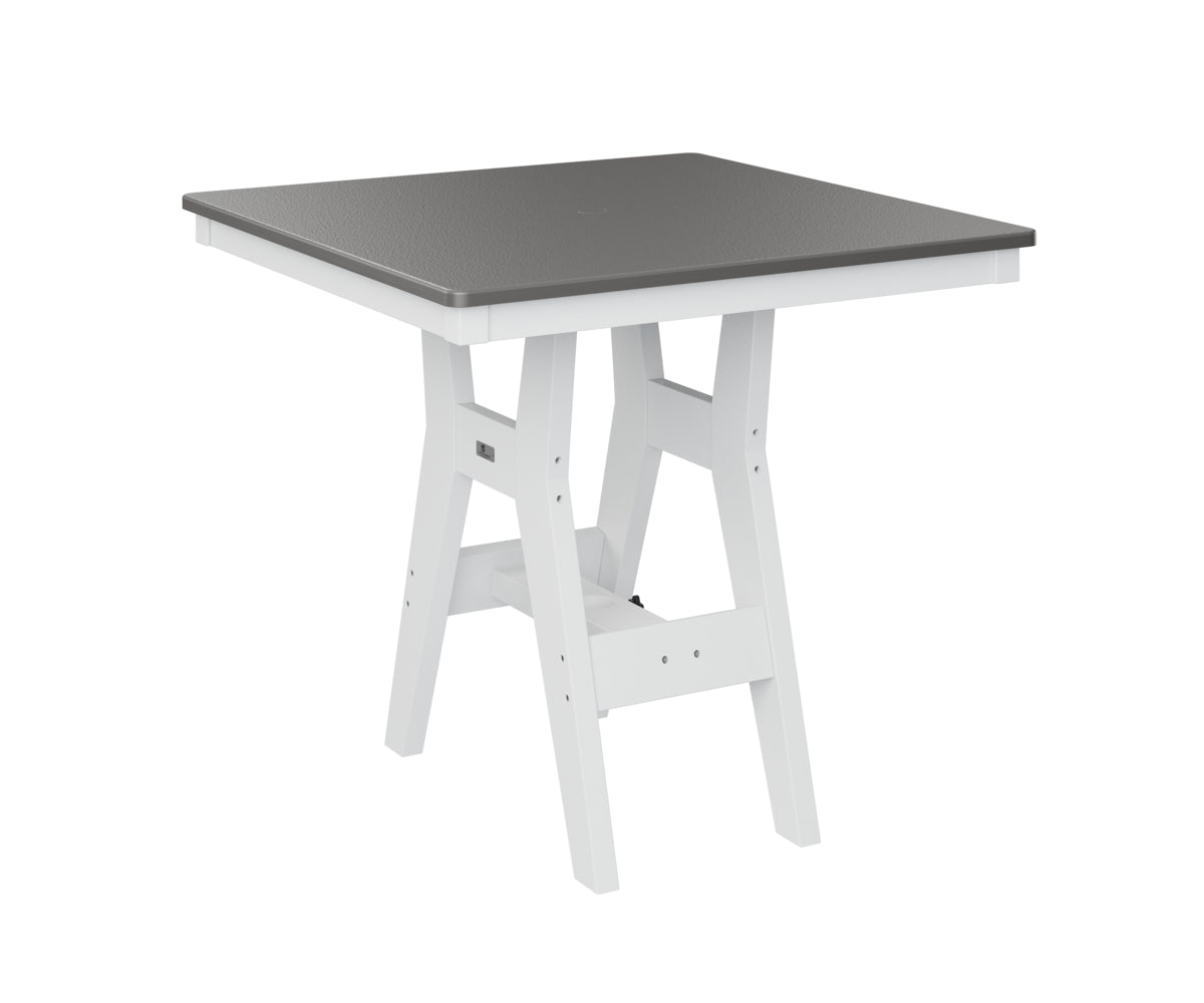 Berlin Gardens Harbor Bar Tables 33" Square Bar Table with Hammered Top