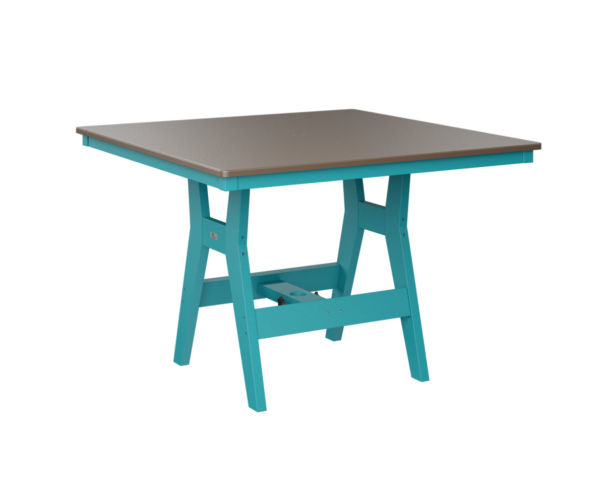 Berlin Gardens Harbor Bar Tables 44" Square Bar Table with Hammered Top