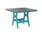 Berlin Gardens Harbor Bar Tables 44" Square Bar Table with Hammered Top