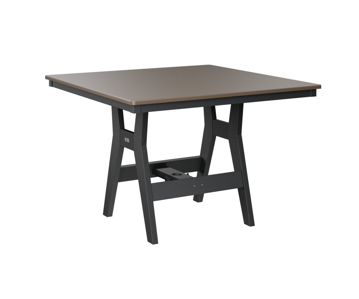 Berlin Gardens Harbor Bar Tables 44" Square Bar Table with Hammered Top