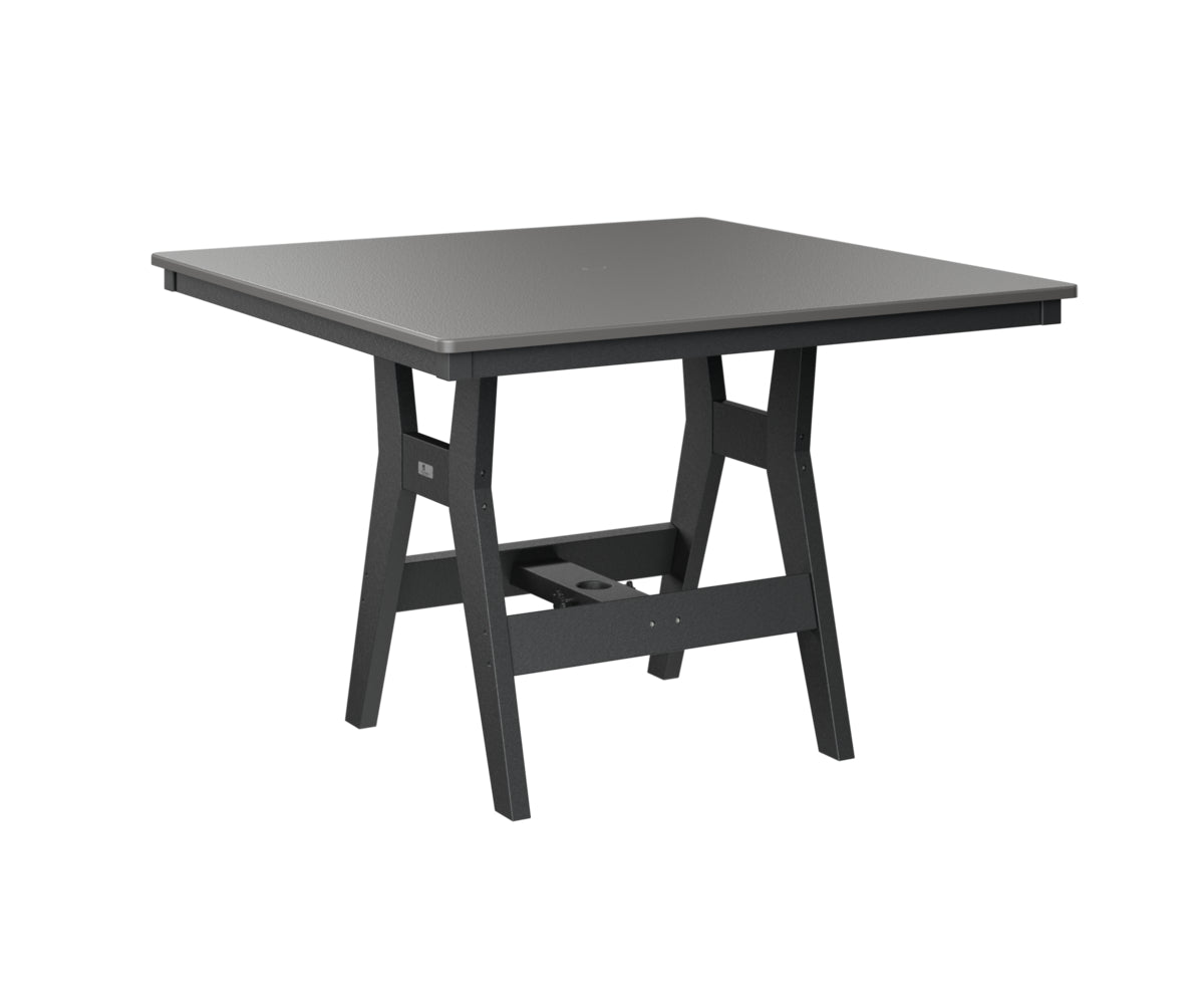 Berlin Gardens Harbor Bar Tables 44" Square Bar Table with Hammered Top