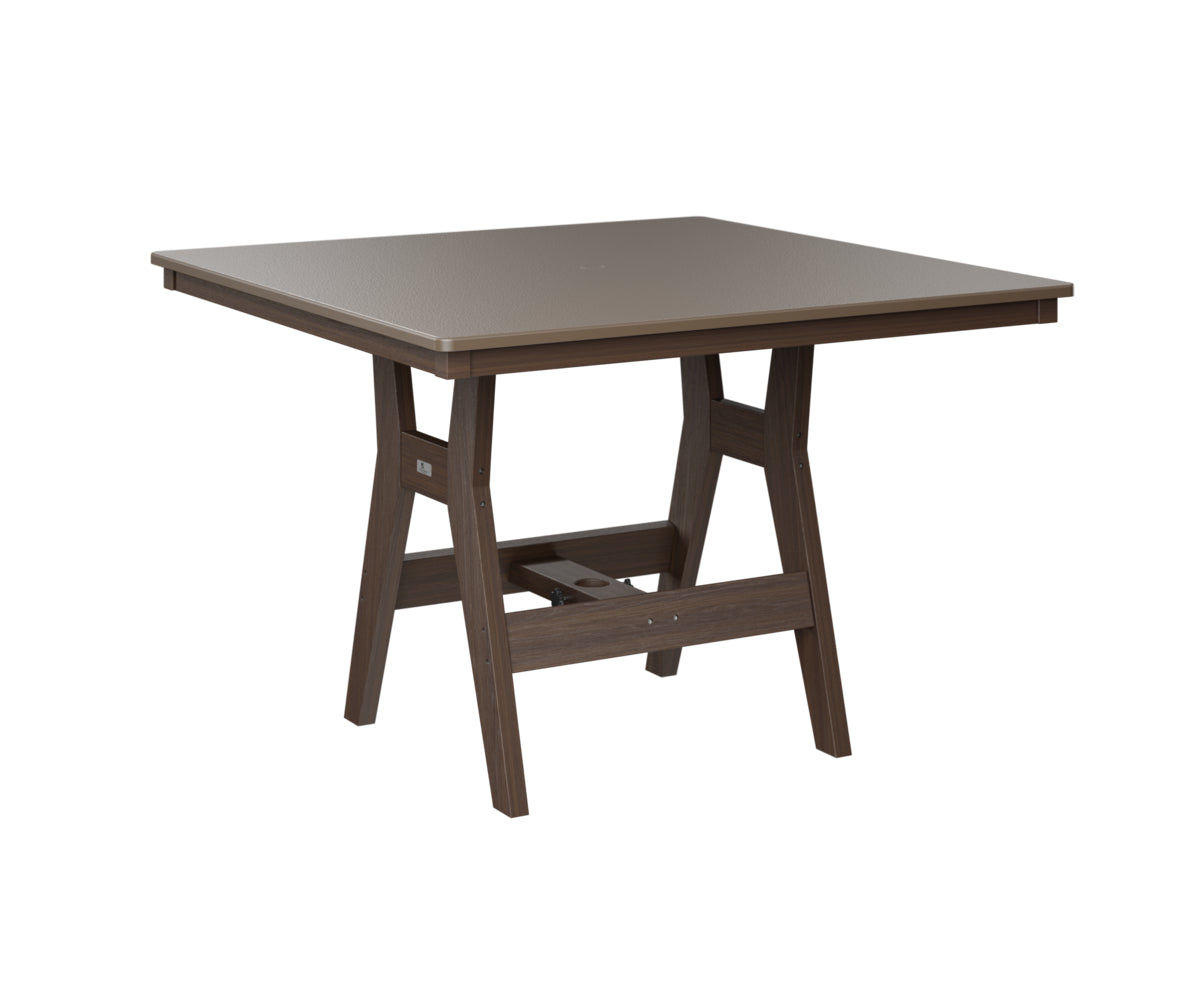 Berlin Gardens Harbor Bar Tables 44" Square Bar Table with Hammered Top