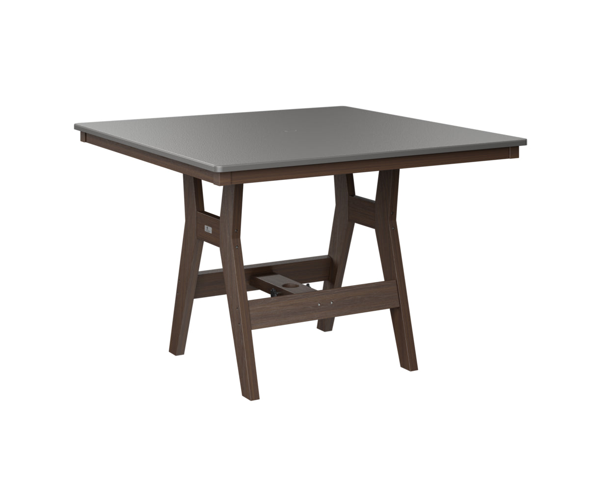Berlin Gardens Harbor Bar Tables 44" Square Bar Table with Hammered Top