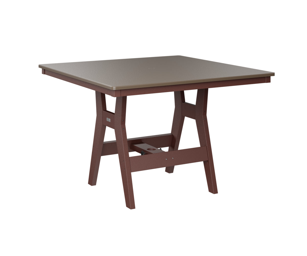 Berlin Gardens Harbor Bar Tables 44" Square Bar Table with Hammered Top