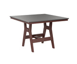 Berlin Gardens Harbor Bar Tables 44" Square Bar Table with Hammered Top