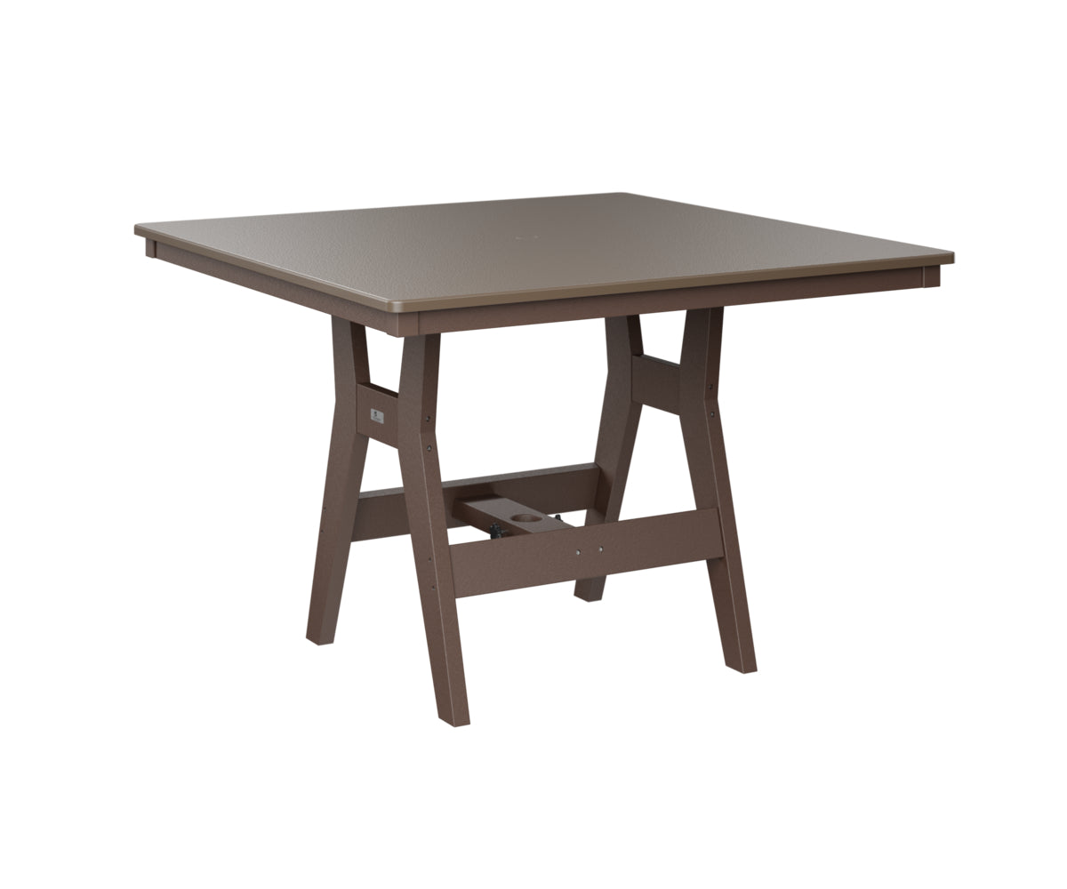 Berlin Gardens Harbor Bar Tables 44" Square Bar Table with Hammered Top
