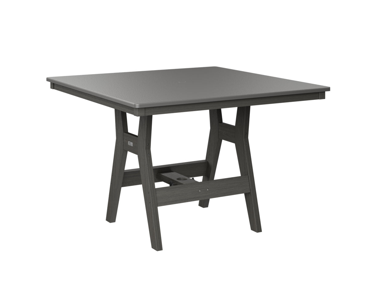 Berlin Gardens Harbor Bar Tables 44" Square Bar Table with Hammered Top