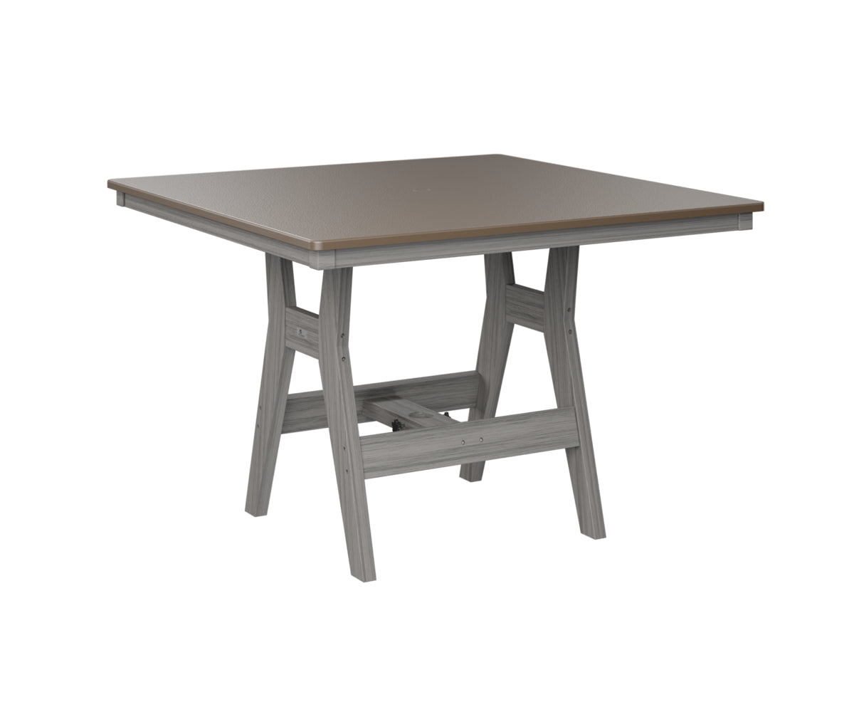 Berlin Gardens Harbor Bar Tables 44" Square Bar Table with Hammered Top