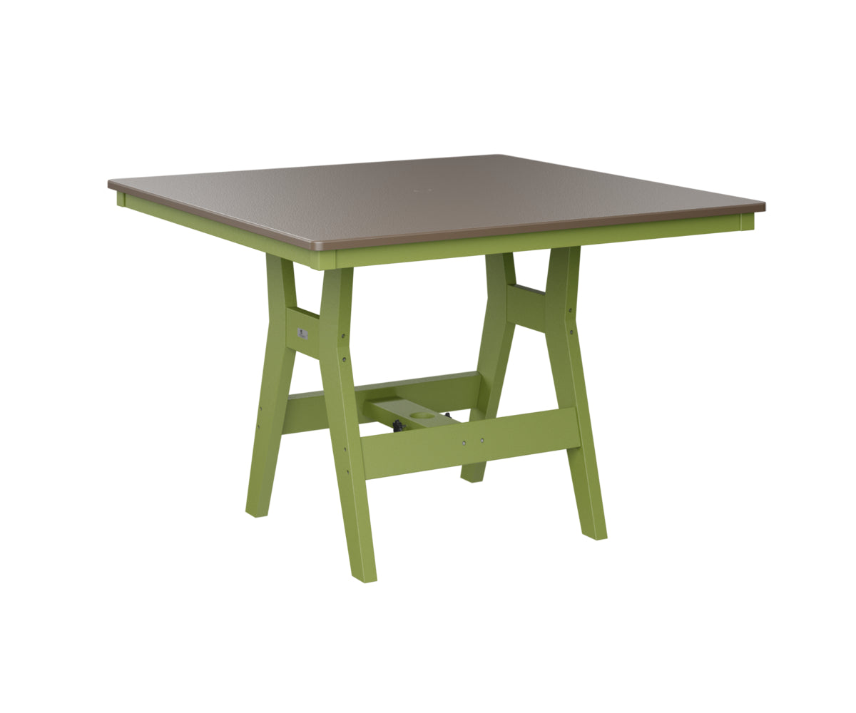 Berlin Gardens Harbor Bar Tables 44" Square Bar Table with Hammered Top