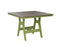 Berlin Gardens Harbor Bar Tables 44" Square Bar Table with Hammered Top