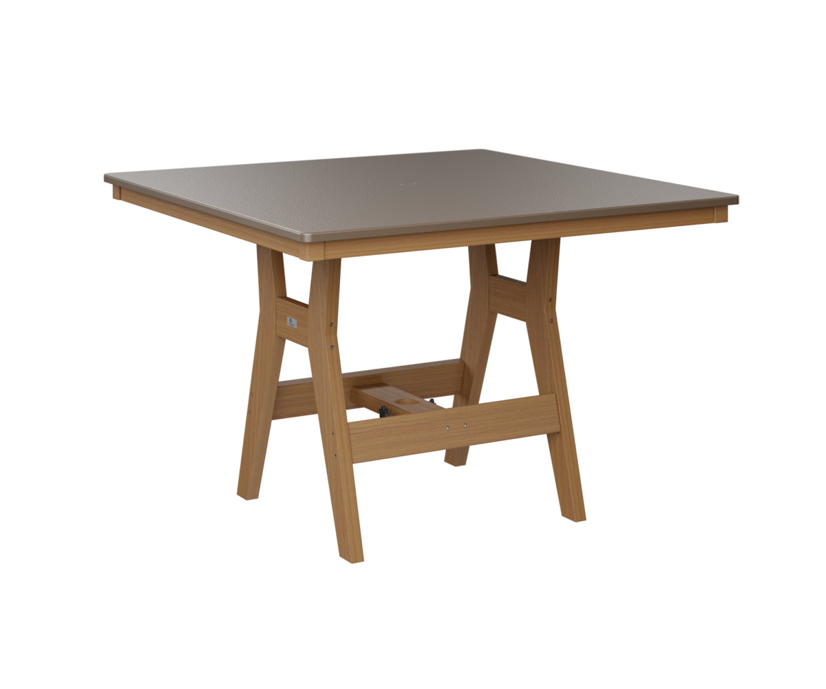 Berlin Gardens Harbor Bar Tables 44" Square Bar Table with Hammered Top