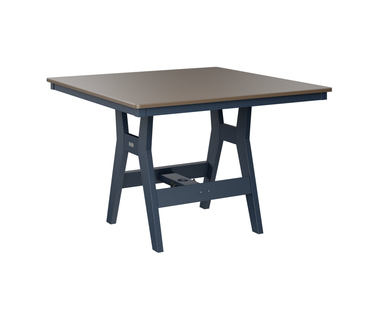 Berlin Gardens Harbor Bar Tables 44" Square Bar Table with Hammered Top