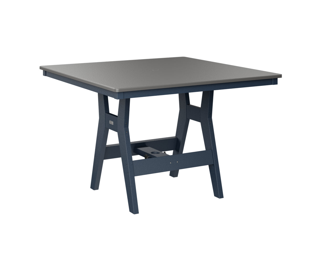 Berlin Gardens Harbor Bar Tables 44" Square Bar Table with Hammered Top