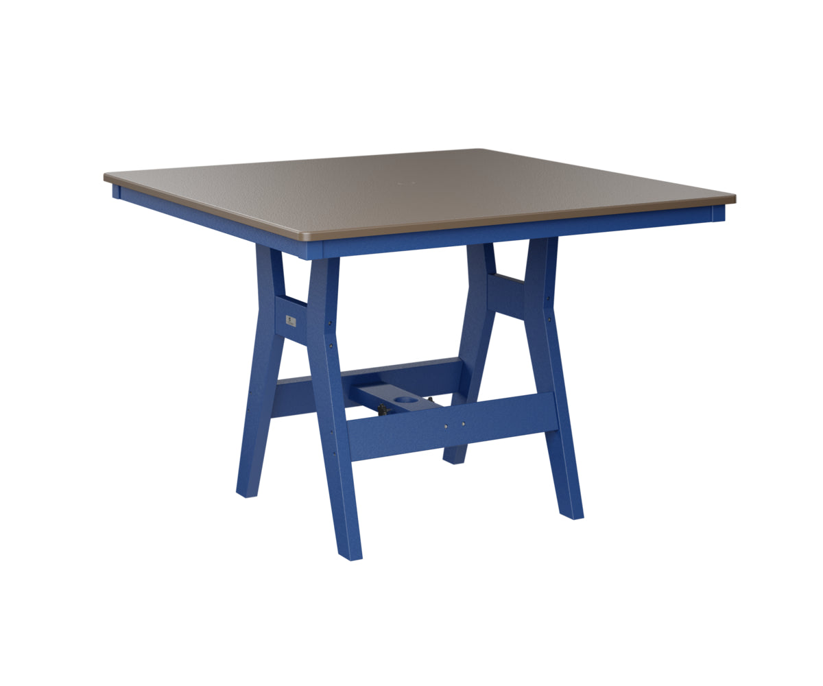 Berlin Gardens Harbor Bar Tables 44" Square Bar Table with Hammered Top
