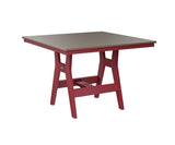 Berlin Gardens Harbor Bar Tables 44" Square Bar Table with Hammered Top