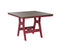 Berlin Gardens Harbor Bar Tables 44" Square Bar Table with Hammered Top