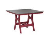 Berlin Gardens Harbor Bar Tables 44" Square Bar Table with Hammered Top
