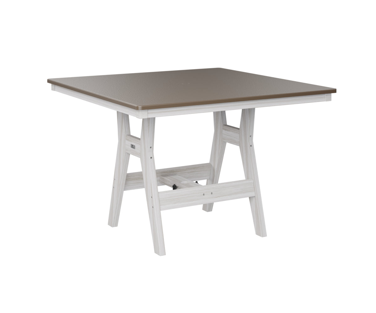 Berlin Gardens Harbor Bar Tables 44" Square Bar Table with Hammered Top