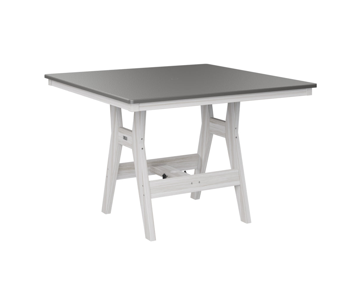 Berlin Gardens Harbor Bar Tables 44" Square Bar Table with Hammered Top