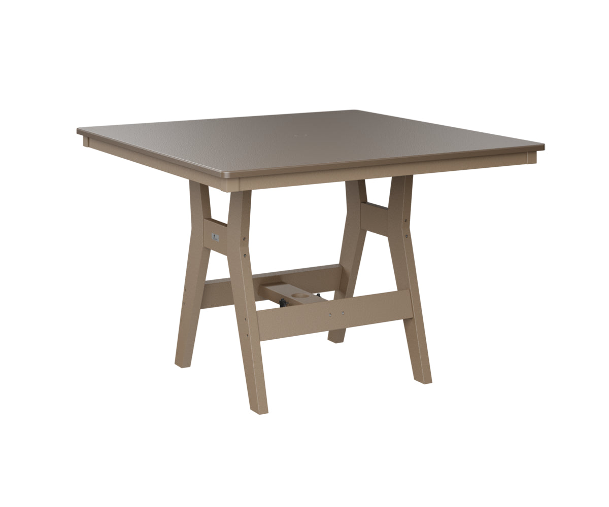 Berlin Gardens Harbor Bar Tables 44" Square Bar Table with Hammered Top