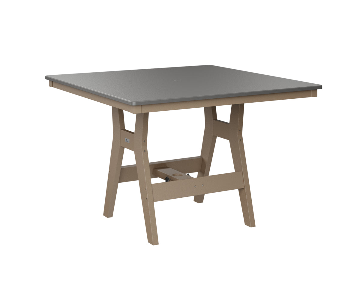 Berlin Gardens Harbor Bar Tables 44" Square Bar Table with Hammered Top