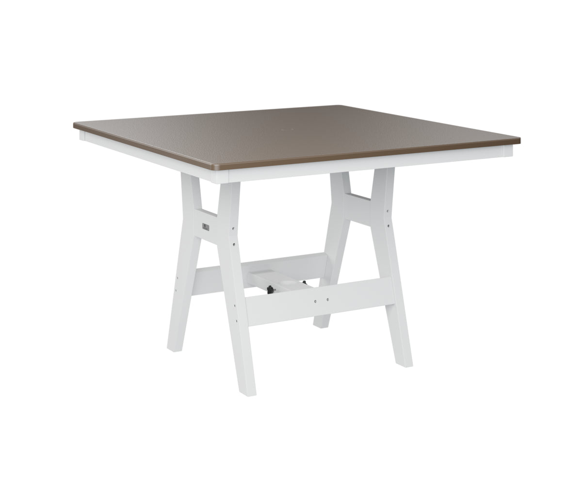 Berlin Gardens Harbor Bar Tables 44" Square Bar Table with Hammered Top