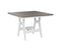 Berlin Gardens Harbor Bar Tables 44" Square Bar Table with Hammered Top