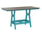 Berlin Gardens Harbor Bar Tables 33" x 66" Rectangular Bar Table with Hammered Top