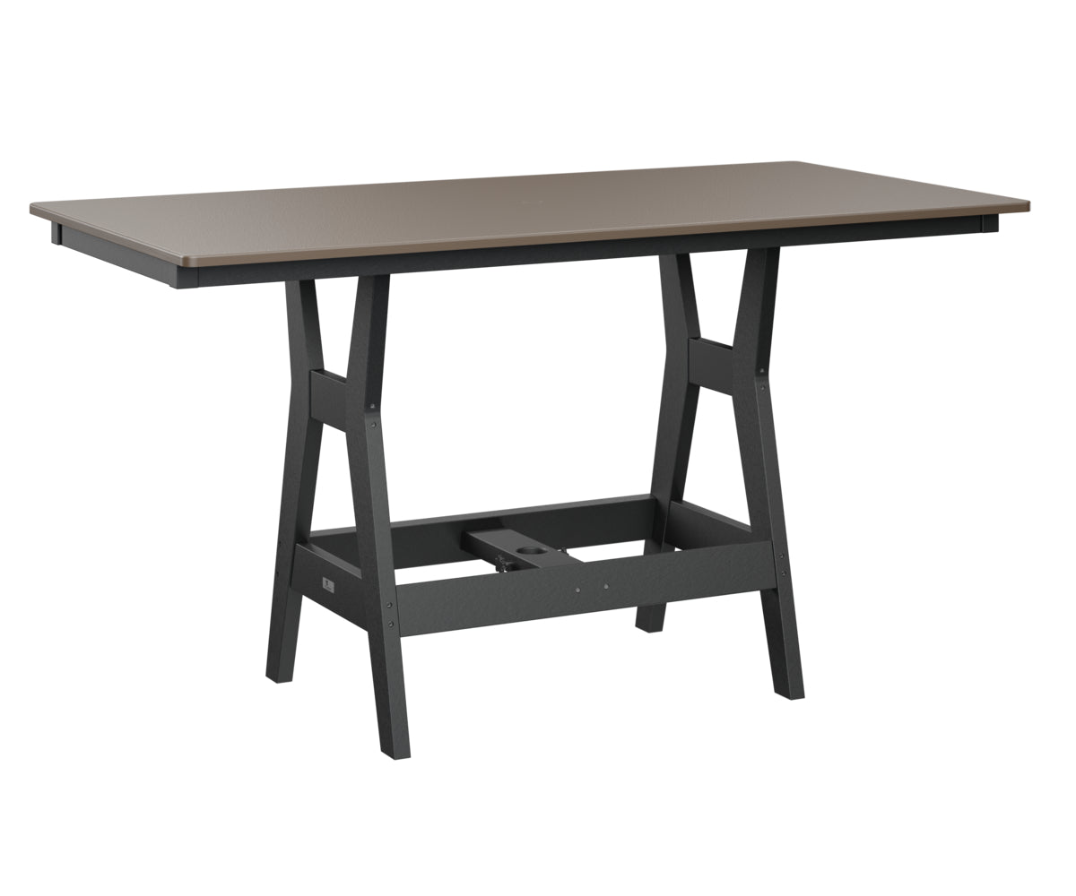 Berlin Gardens Harbor Bar Tables 33" x 66" Rectangular Bar Table with Hammered Top