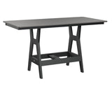 Berlin Gardens Harbor Bar Tables 33" x 66" Rectangular Bar Table with Hammered Top