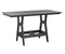 Berlin Gardens Harbor Bar Tables 33" x 66" Rectangular Bar Table with Hammered Top