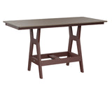 Berlin Gardens Harbor Bar Tables 33" x 66" Rectangular Bar Table with Hammered Top