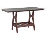 Berlin Gardens Harbor Bar Tables 33" x 66" Rectangular Bar Table with Hammered Top
